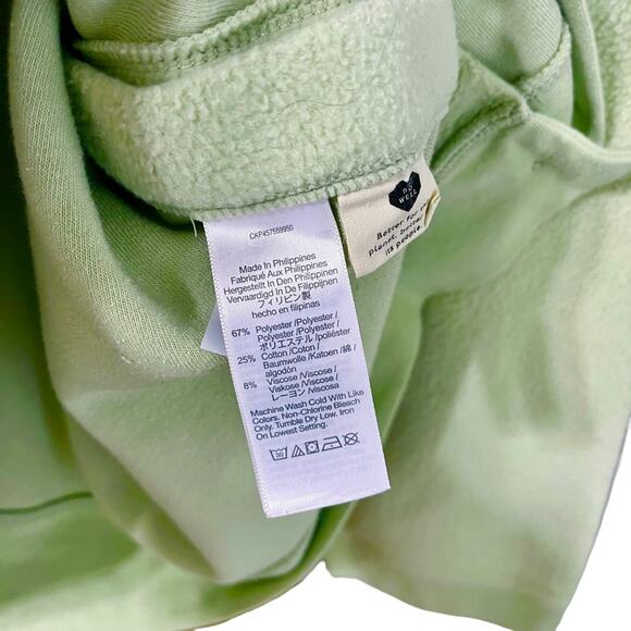 Madewell Sweatshirt XL (Re)sourced Brushed Side-Button Relaxed Green - Picture 4 of 7